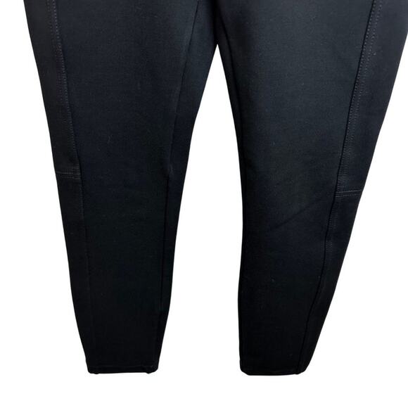 Anthropologie The Essential Slim Tapered Pant with Leather Trim Black O - Picture 9 of 16